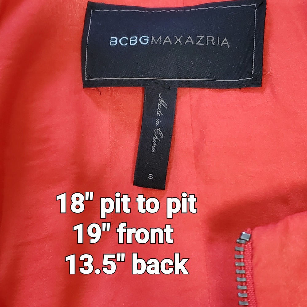 Bcbgmaxazria Bohemian Draped Jacket Full Zip Cruise Resortwear Orange Size‎  S - Picture 5 of 7